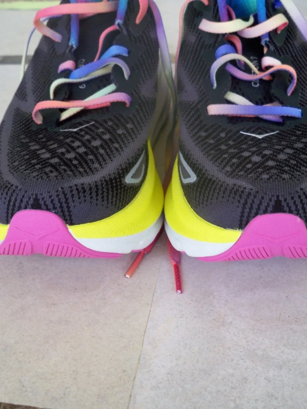 HOKA HOKAS WOMENS SIZE 8B LIKE NEW RAINBOW BLACK - Picture 4 of 13